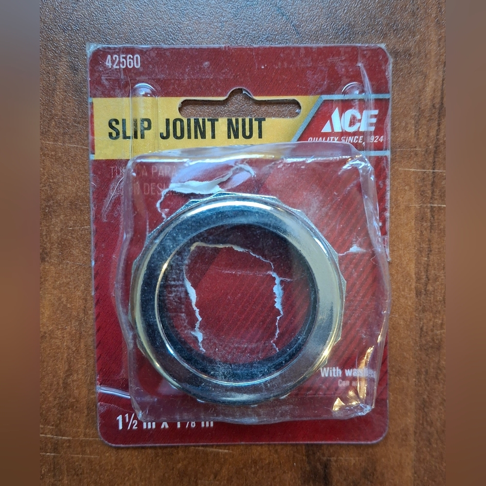 Ace 1-3/8" D Chrome Slip Joint Nut 1pk 42560